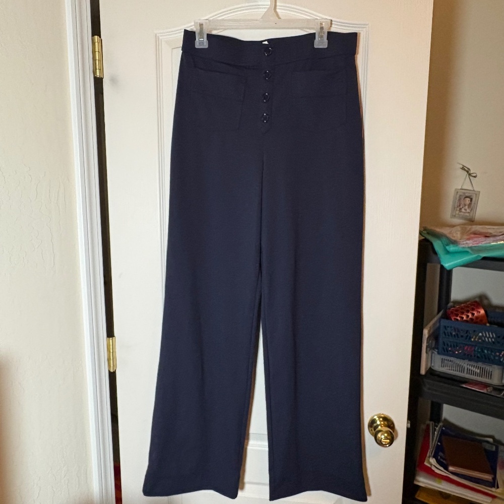 High Waisted Button Multiple Pockets Straight Leg… - image 1